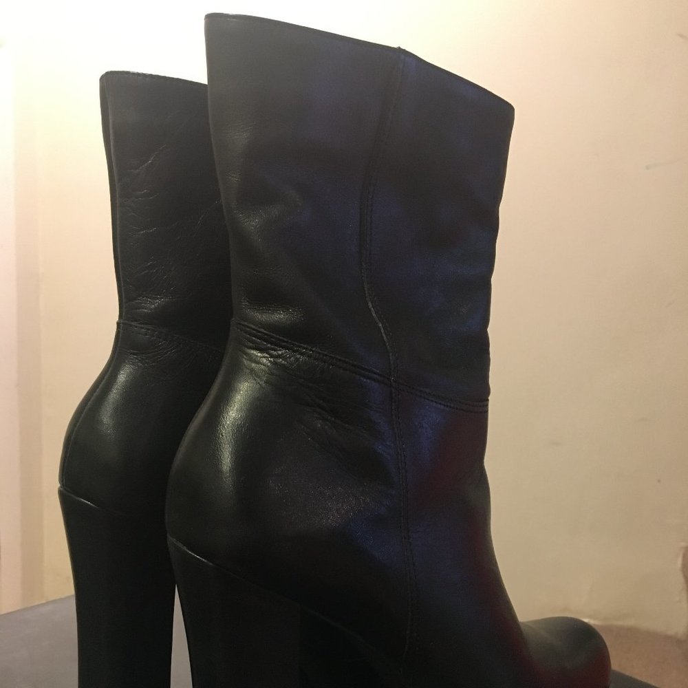 Steve Madden Steven Drakes Black Platform Boot 8.5 - Picture 4 of 9